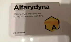 Alfarydyna, suplement diety z kwasem alfa-liponowym i urydyną, pomaga w regeneracji.