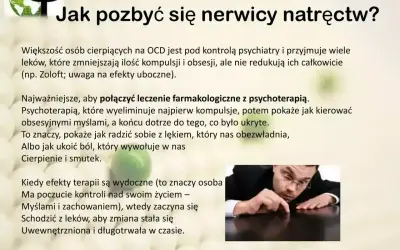Lek egzysta na nerwicę natręctw: połączenie farmakoterapii i psychoterapii. Człowiek pochyla się nad stołem, jakby szukał odpowiedzi.