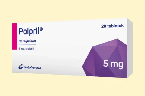 Polpril na co? Opakowanie leku Polpril z ramiprylem 5 mg, 28 tabletek, od Polpharmy.