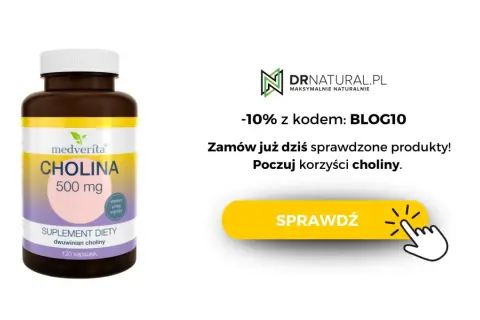 Suplement diety z choliną 500 mg. Dowiedz się, co to jest cholina i poczuj jej korzyści. Zamów z rabatem!