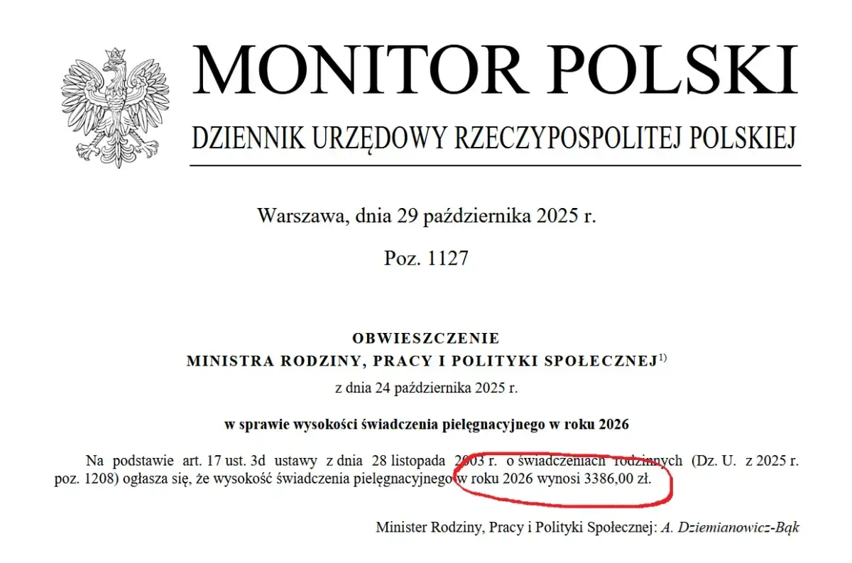 Świadczenia dla opiekunów 2026: Wspierające czy pielęgnacyjne?