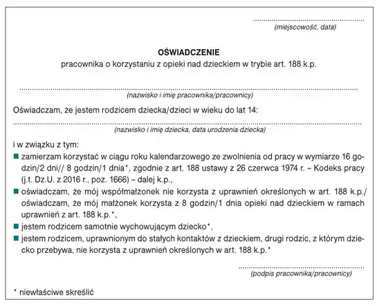 Urlop opiekuńczy dla pracownika opieka nad rodzicem